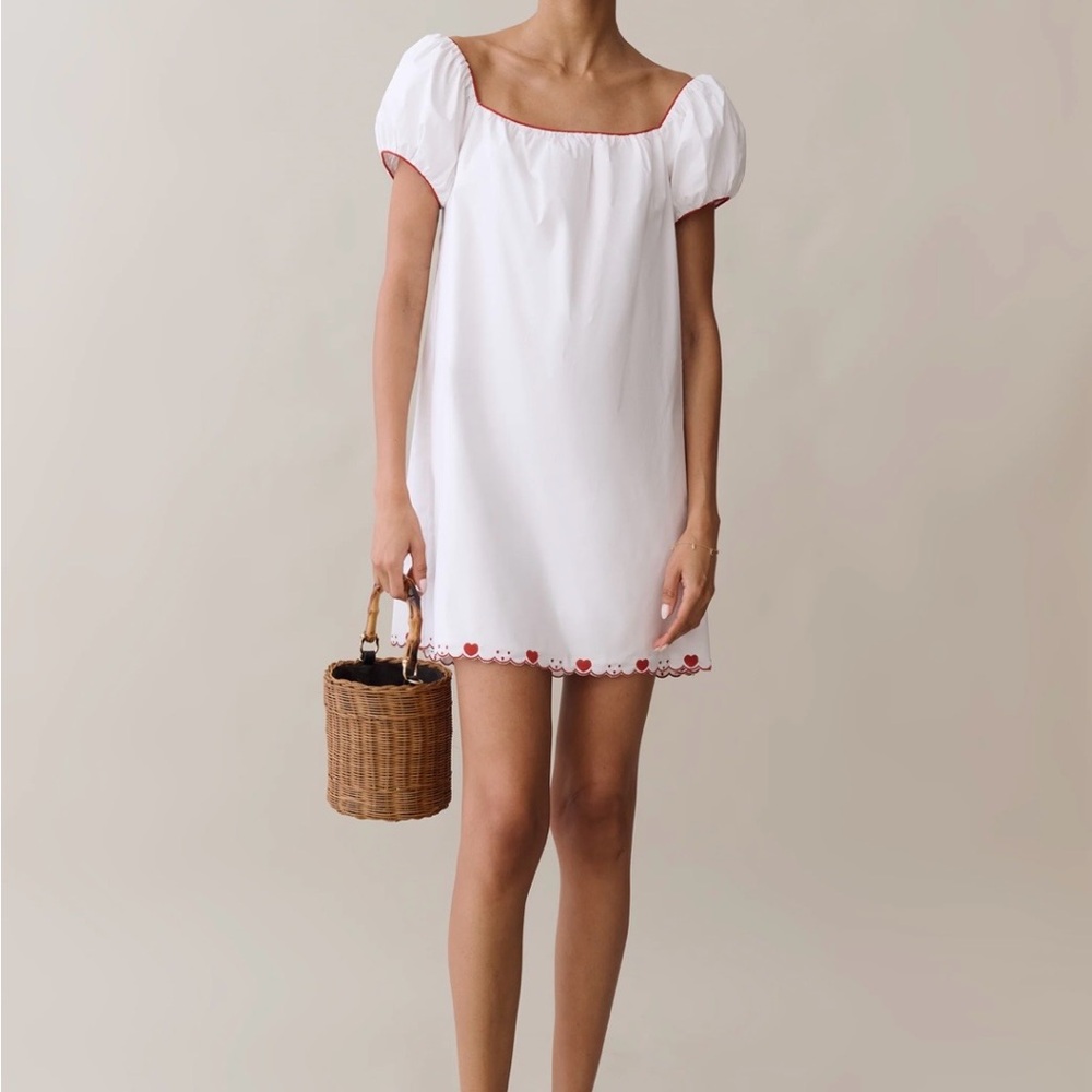 Sorella Mini Embroidered Hem Dress